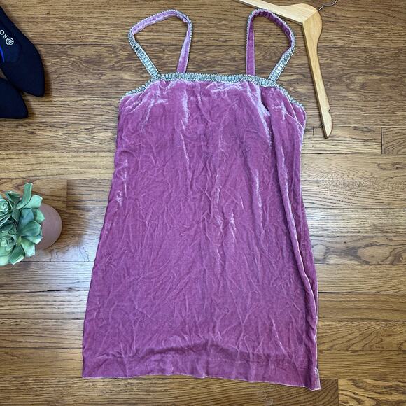 Reformation Pia Velvet Dress in Sugar Plum Pink - Picture 3 of 12